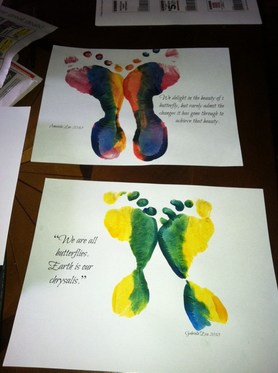 footprint butterfly poem