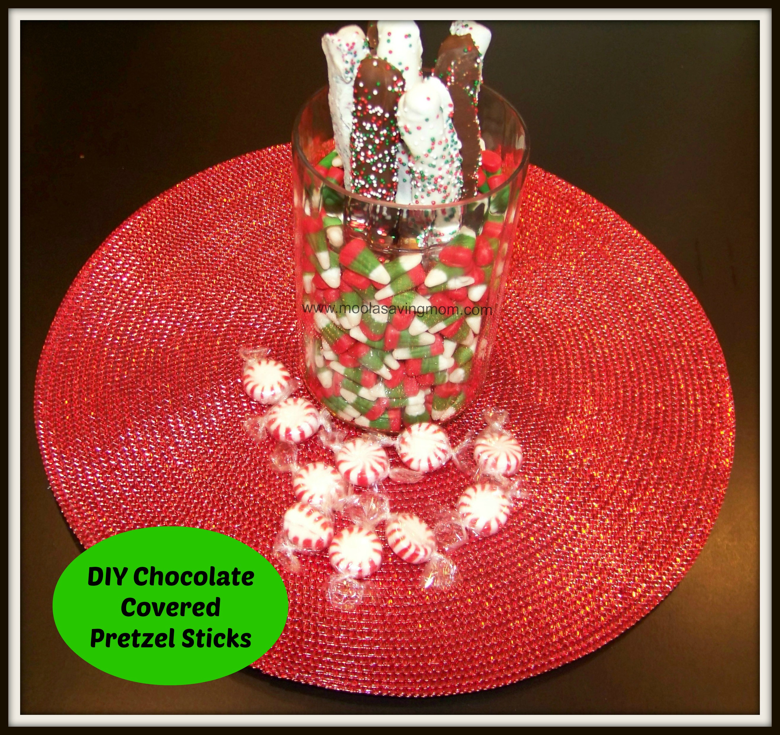 DIY Chocolate Covered Pretzel Sticks Moola Saving Mom