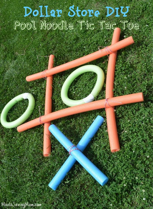 Dollar Tree DIY: Pool Noodle Tic Tac Toe | Moola Saving Mom