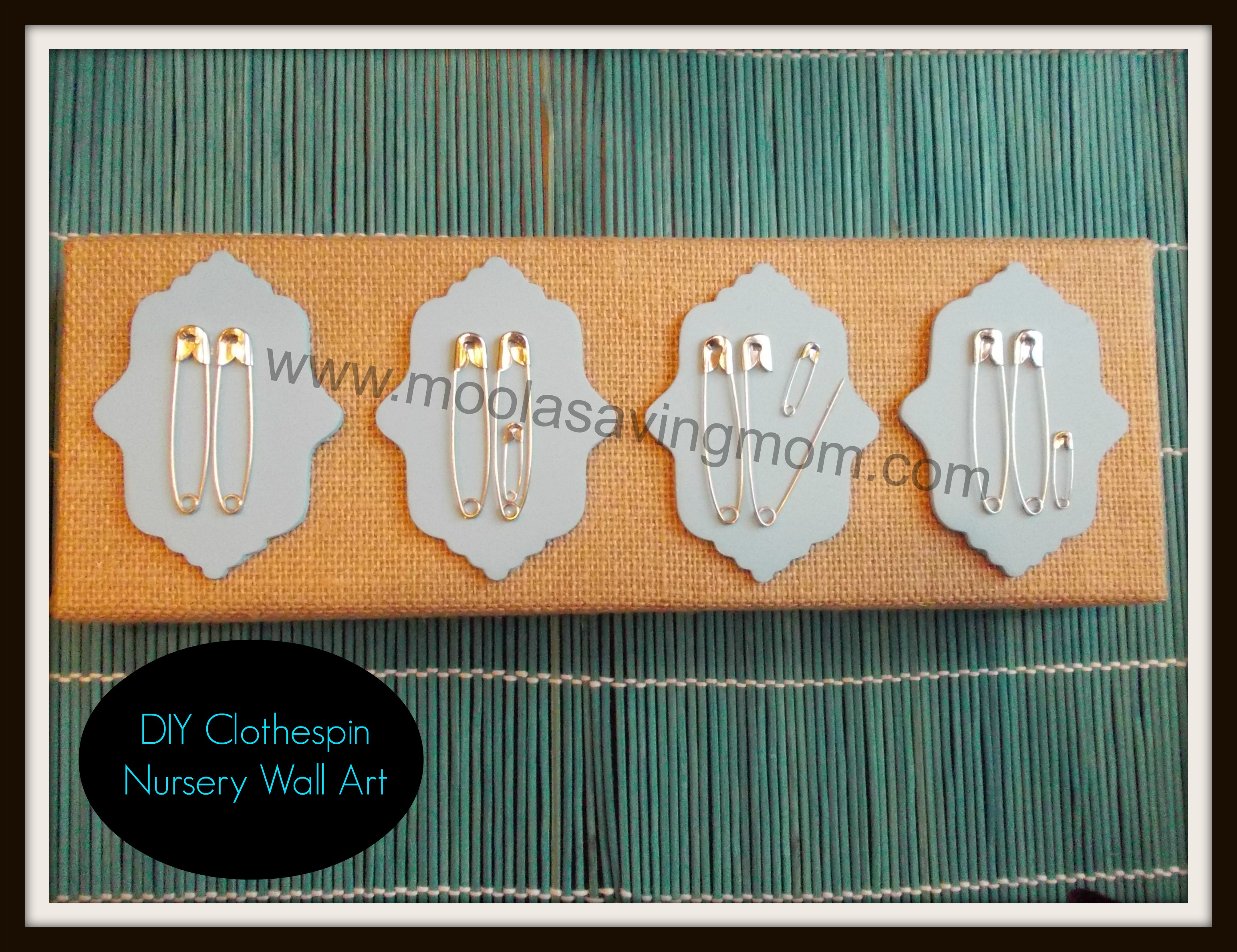 Make it Mondays DIY Clothespin Nursery Wall Art Moola Saving Mom
