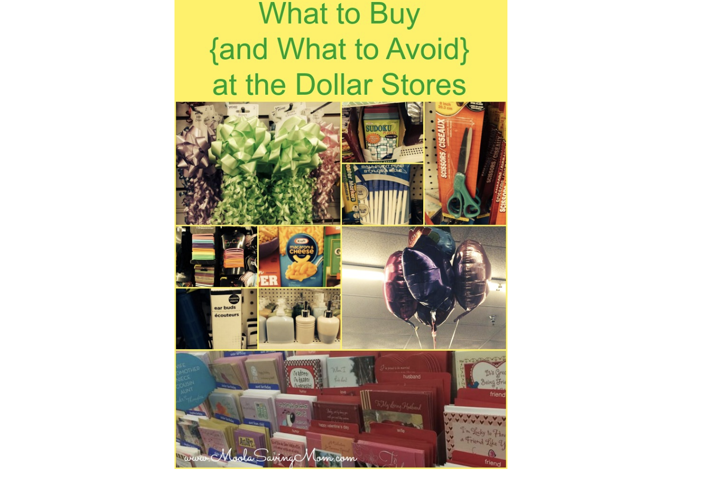 What To Buy {And What to Avoid} at the Dollar Stores Moola Saving Mom