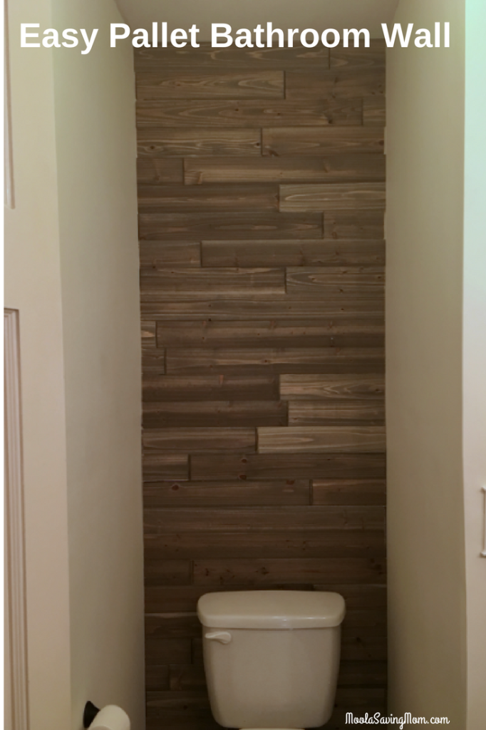 Easy Pallet Bathroom Wall
