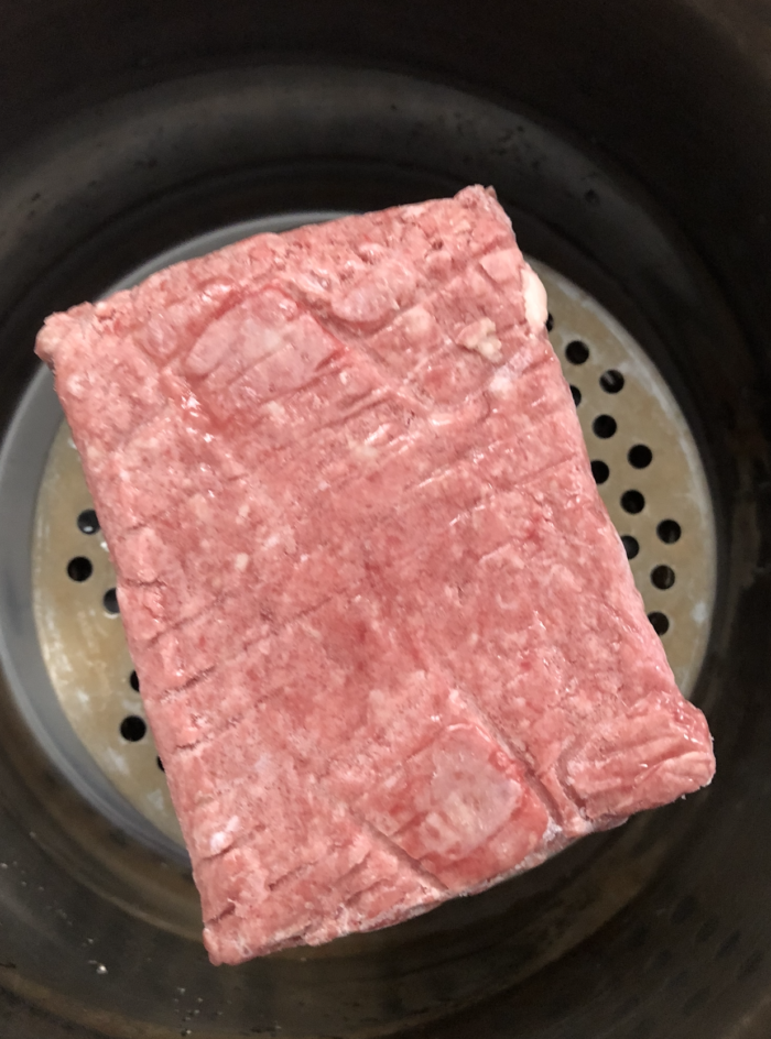 Pressure Cooker Frozen Ground Beef (hamburger)