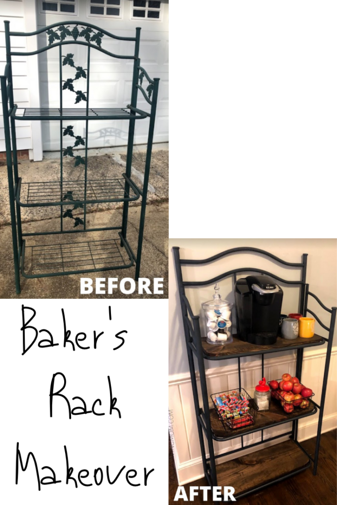 Bakers Rack Makeover {to Breakfast Bar}