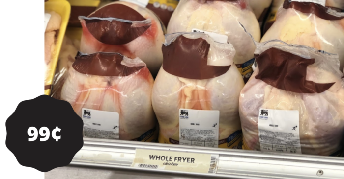 99¢ whole chickens
