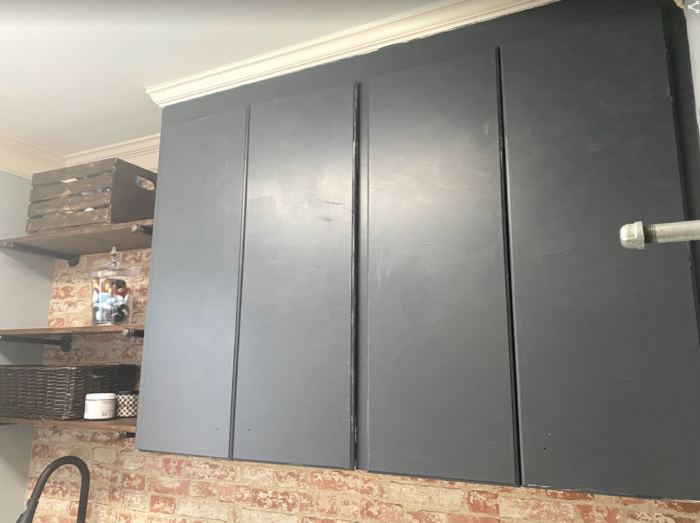 painted laundry room cabinets