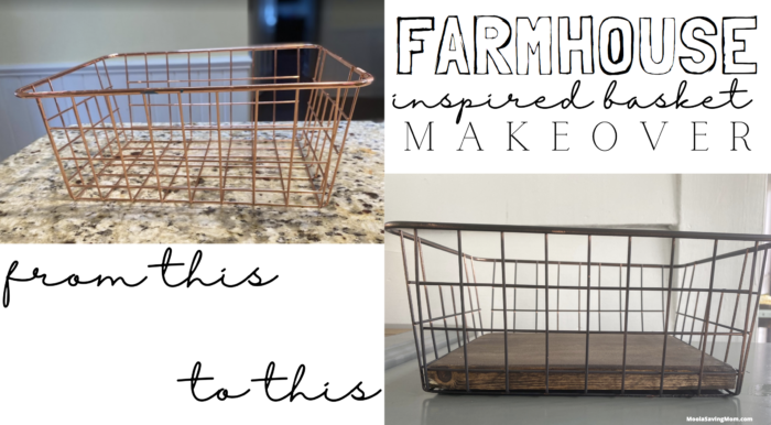 farmhouse inspired basket makeover